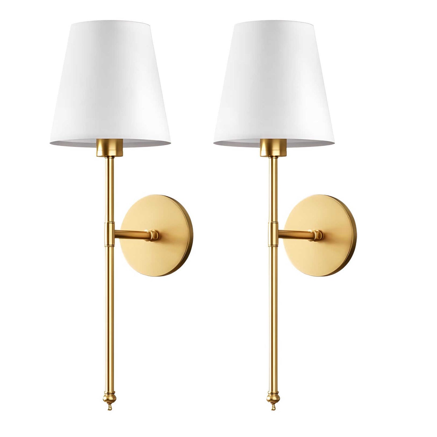 Set of 2 Wireless Wall Sconces with Bulbs Included