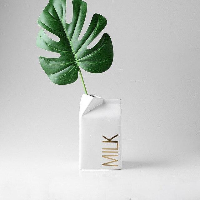 Cream Milk Vases