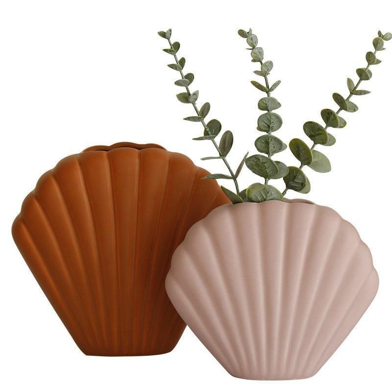 Colorful Seashell Vase