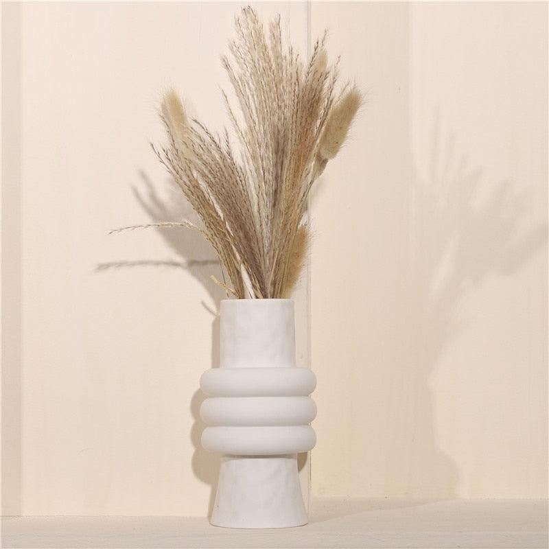 Alora White Ceramic Vases