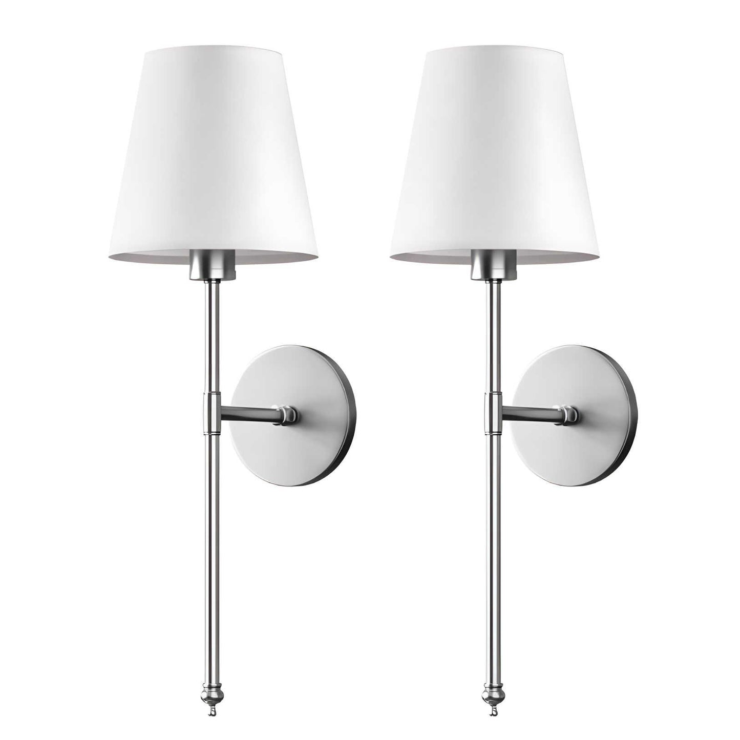 Set of 2 Wireless Wall Sconces with Bulbs Included