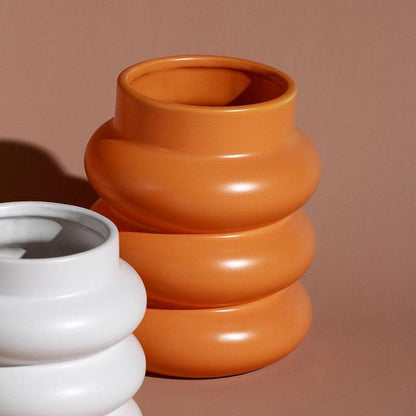 Chunky Rolls Ceramic Vase